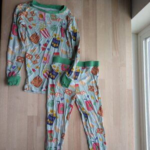Little Sleepies Pajamas 2 Piece Long Sleeve Set - 4T Snack Attack